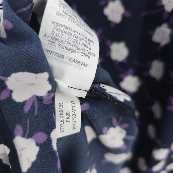 J.CREW Ruffleneck Sleeveless Popover Top Scattered Peony Floral Print Size LARGE - Picture 7 of 7